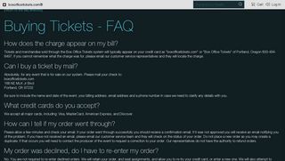 Buying Tickets - boxofficetickets.com®
