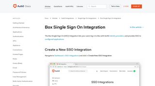 Box Single Sign On Integration - Auth0