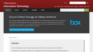 Secure Online Storage at UMass Amherst | UMass Amherst ...