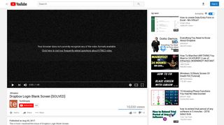 Dropbox Login Blank Screen [SOLVED] - YouTube