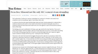 Press Box: Missouri not the only SEC women's team struggling ...
