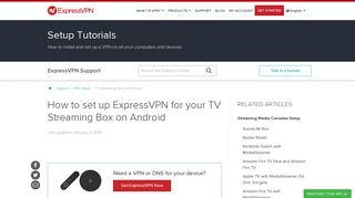 Set Up ExpressVPN on Streaming TV Box for Android | ExpressVPN