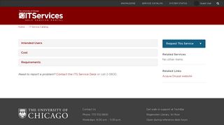 IT Service Catalog - IT Service Portal - The University of Chicago