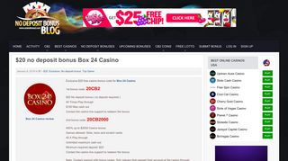 $20 no deposit bonus Box 24 Casino - 06.01.2019