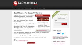 Box24 Casino No Deposit Bonus Offer - Get $30 Free | The Top No ...