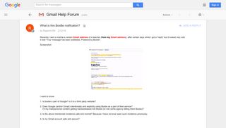 What is this BoxBe notification? - Google Product Forums