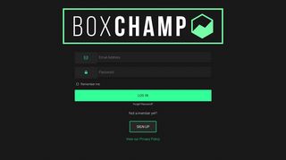BoxChamp | Login