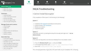 FAQ & Troubleshooting | Windows - Boxcryptor