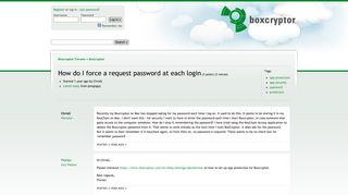 How do I force a request password at each login « Boxcryptor Forums
