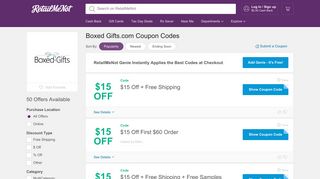 $20 Off Boxed Gifts.com Coupon, Promo Codes - RetailMeNot