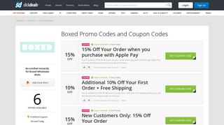 15% Off Boxed Wholesale Coupons, Promo Codes & Deals - Slickdeals