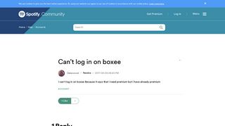Can't log in on boxee - The Spotify Community