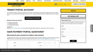 My Account - Tenant Account Access - Boxer Property