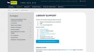 Library Support – Box Hill Institute