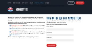 Sign up for our Free Boxing Newsletter | BoxNation