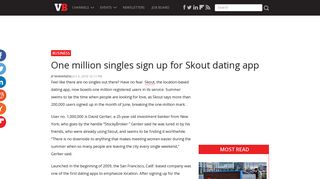 One million singles sign up for Skout dating app | VentureBeat
