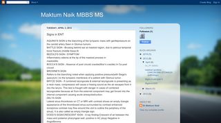 Maktum Naik MBBS MS : Signs in ENT