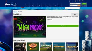 Maji Wilds - Boylesports Casino | Play online Casino, Games & Slots ...