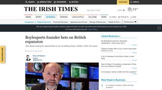 Boylesports founder bets on British expansion - The Irish Times