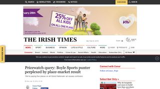 Pricewatch query: Boyle Sports punter perplexed by ... - Irish Times