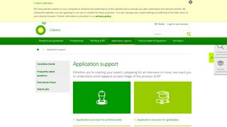 Application support | BP Careers