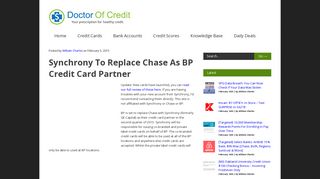 Synchrony To Replace Chase As BP Credit Card Partner - Doctor Of ...