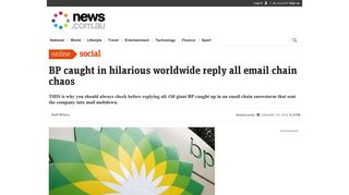 BP caught in hilarious worldwide reply all email ... - News.com.au