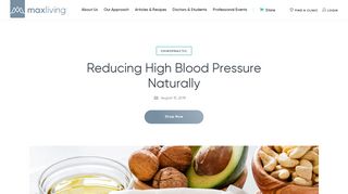 Reducing High Blood Pressure | MaxLiving