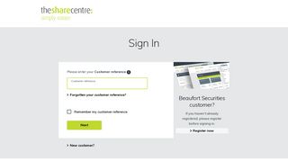Sign-in to your account | The Share Centre