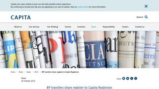 BP transfers share register to Capita Registrars | Capita