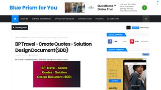 BP Travel - Create Quotes - Solution Design Document (SDD) - Blue ...