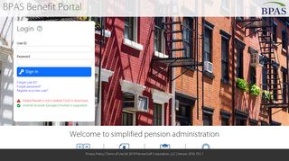 BPAS Benefit Portal- Website Login - Pension Portal - Login