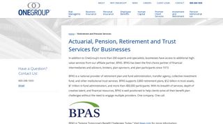 Retirement and Pension Services | OneGroup | New York