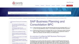 SAP Business Planning and Consolidation BPC