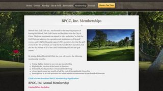 BPGC, Inc. Membership - Bidwell Park Golf Course