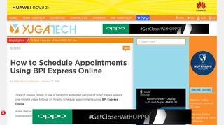 How to Schedule Appointments Using BPI Express Online - YugaTech ...
