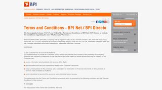 Special conditions for BPI App - Banco BPI