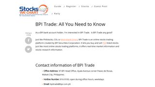 BPI Trade: All You Need to Know About Using BPI Trade - PSE