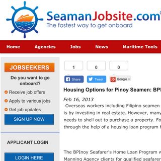 Housing Options for Pinoy Seamen: BPINoy Home Loan