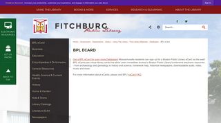 BPL eCard | Fitchburg, MA