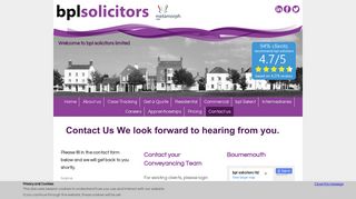Contact Us - bpl solicitors - property conveyancing