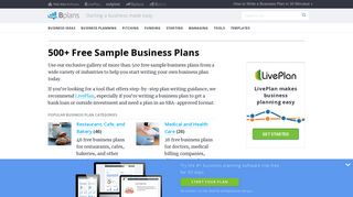 500+ Free Sample Business Plans | Bplans