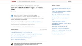 How safe is BPOMart? I have signed up for data entry. - Quora