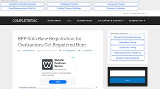 BPP Data Base Registration for Contractors: Get Registered Here ...