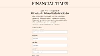 BPP University College of Professional Studies | Financial Times