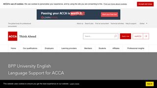 BPP University English Language Support for ACCA | ACCA Global
