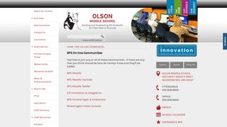 BPS On-line Communities | Olson Middle School