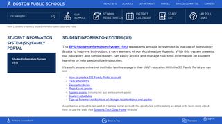 Student Information System (SIS)/Family Portal / Student Information ...