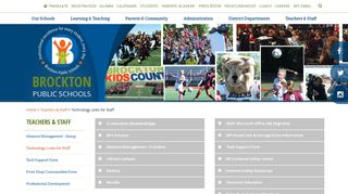 Technology Links for Staff - Brockton Public Schools