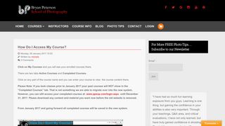 How Do I Access My Course? | Online Photography School